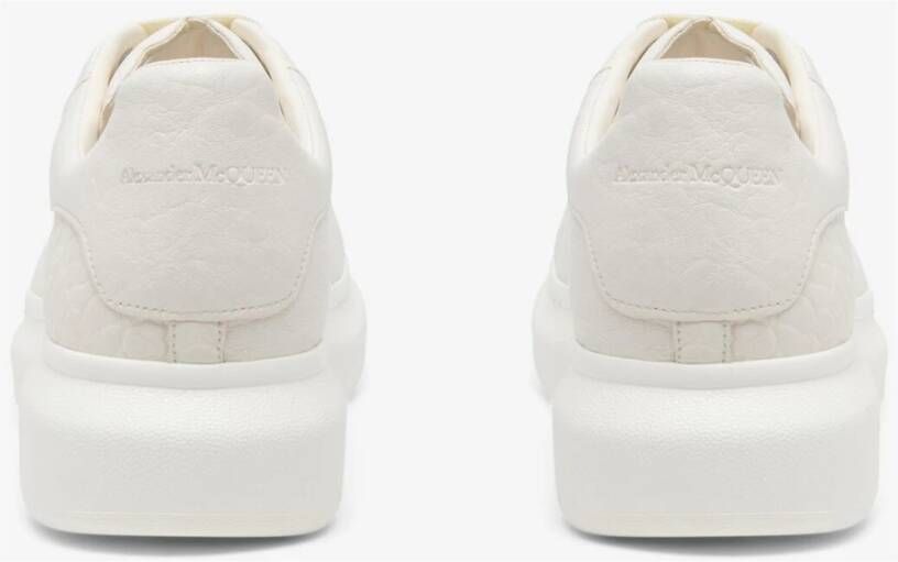 alexander mcqueen Witte Leren Sneakers Ronde Neus White Heren