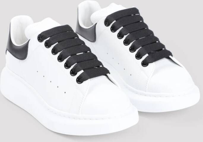 alexander mcqueen Witte Leren Sneakers Stijlvol Ontwerp White Dames