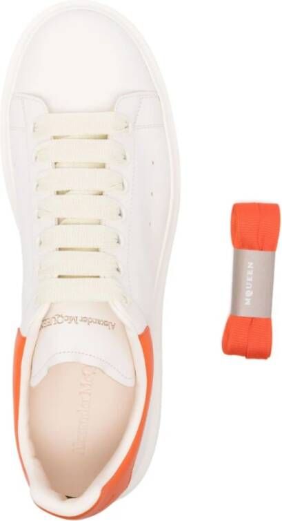 alexander mcqueen Witte Leren Sneakers Stijlvol Ontwerp White Heren