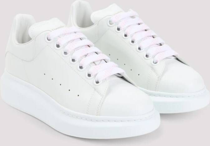 alexander mcqueen Witte Leren Sneakers voor Vrouwen White Dames