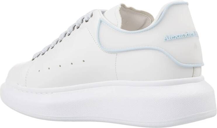 alexander mcqueen Witte Oversized Sneakers met Blauwe Details White Dames
