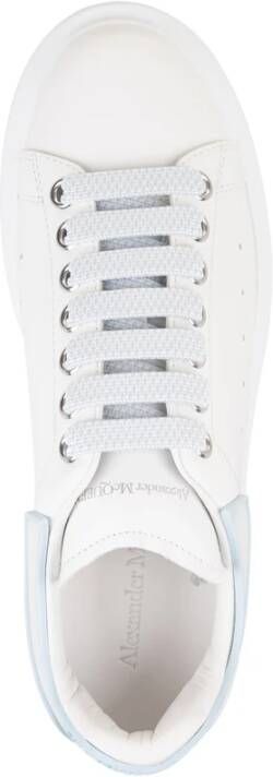 alexander mcqueen Witte Oversized Sneakers met Blauwe Details White Dames
