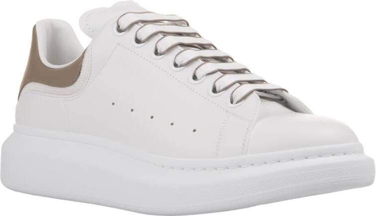 alexander mcqueen Witte Oversized Sneakers met Modderkleurige Hiel White Heren