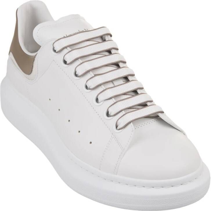 alexander mcqueen Witte Oversized Sneakers met Modderkleurige Hiel White Heren