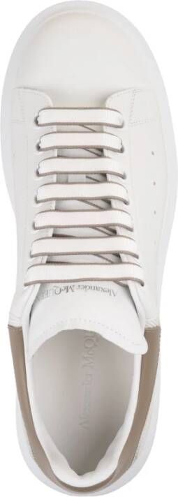 alexander mcqueen Witte Oversized Sneakers met Modderkleurige Hiel White Heren