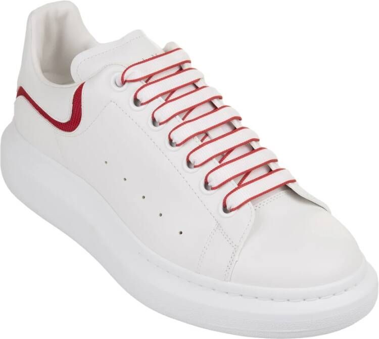 alexander mcqueen Witte Oversized Sneakers met Rode Inzet White Heren