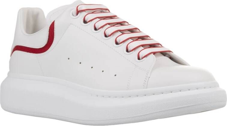 alexander mcqueen Witte Oversized Sneakers met Rode Inzet White Heren