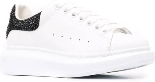 alexander mcqueen Witte Rhinestone Oversized Sneakers White Dames