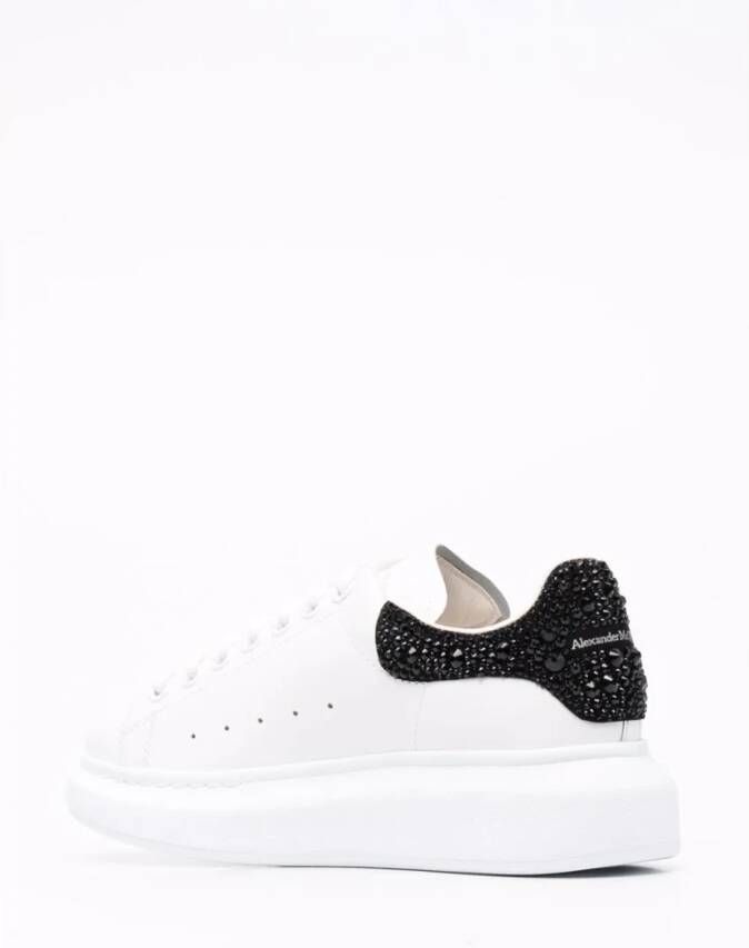 alexander mcqueen Witte Rhinestone Oversized Sneakers White Dames