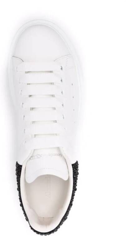 alexander mcqueen Witte Rhinestone Oversized Sneakers White Dames