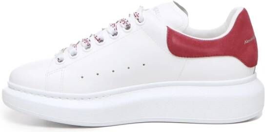 alexander mcqueen Witte Rode Leren Sneakers met Oversized Zool White Dames