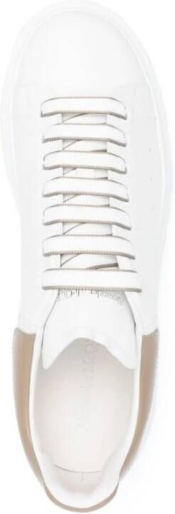 alexander mcqueen Witte Sneakers Glad Graan Paneel White Heren