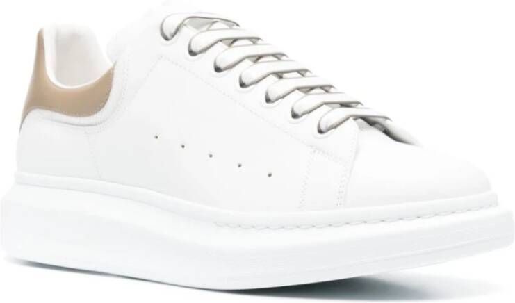 alexander mcqueen Witte Sneakers Glad Graan Paneel White Heren