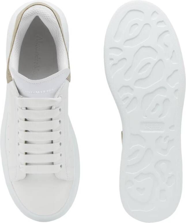 alexander mcqueen Witte Sneakers met Beige Hiel White Heren