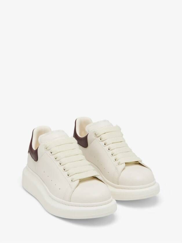 alexander mcqueen Witte Sneakers met Bordeaux Hiel White Dames