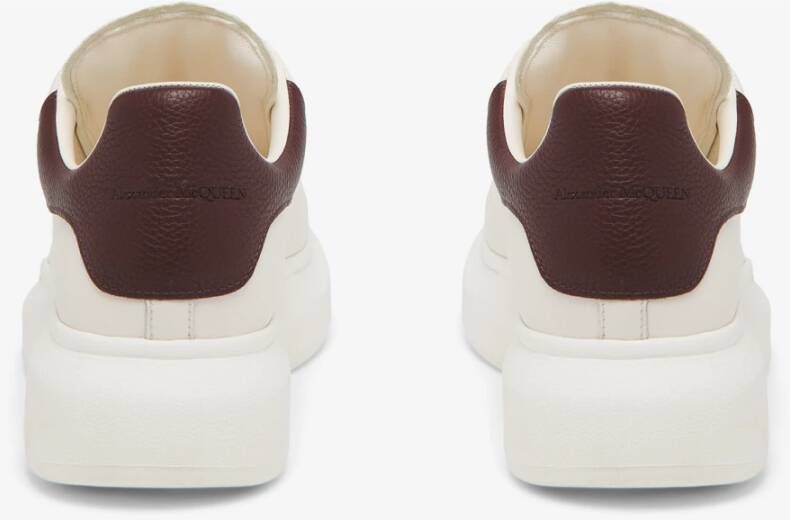 alexander mcqueen Witte Sneakers met Bordeaux Hiel White Dames