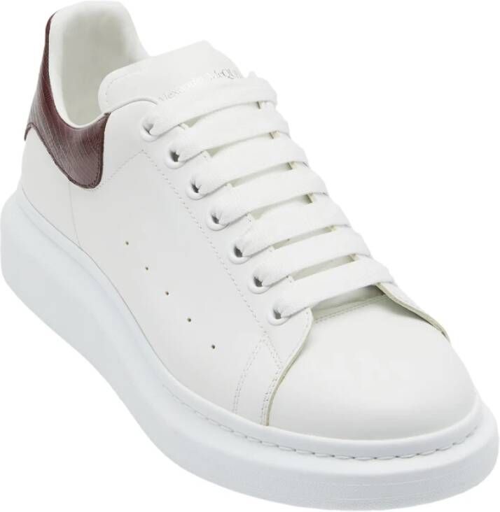 alexander mcqueen Witte Sneakers met Gestempeld Hagedis Patroon White Heren