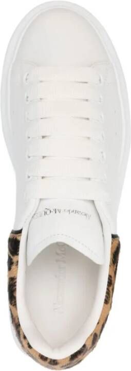 alexander mcqueen Witte Luipaard Oversized Sneakers Leer White Dames