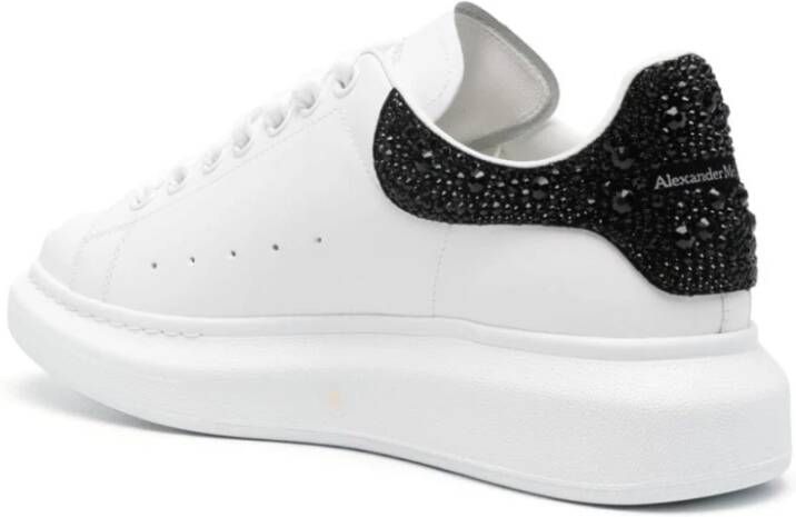 alexander mcqueen Witte Sneakers met Kristalversiering White Dames