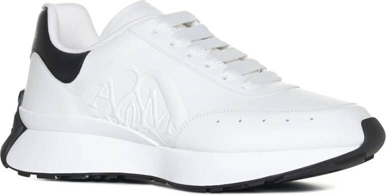 alexander mcqueen Witte Sneakers met Logo Print White Heren