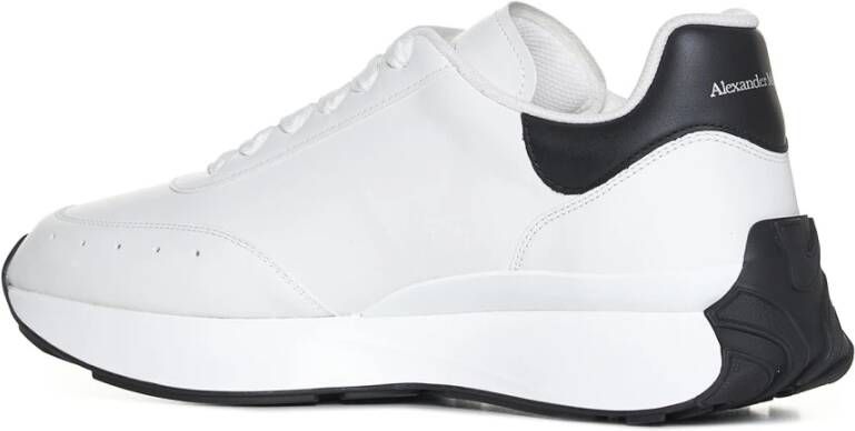 alexander mcqueen Witte Sneakers met Logo Print White Heren