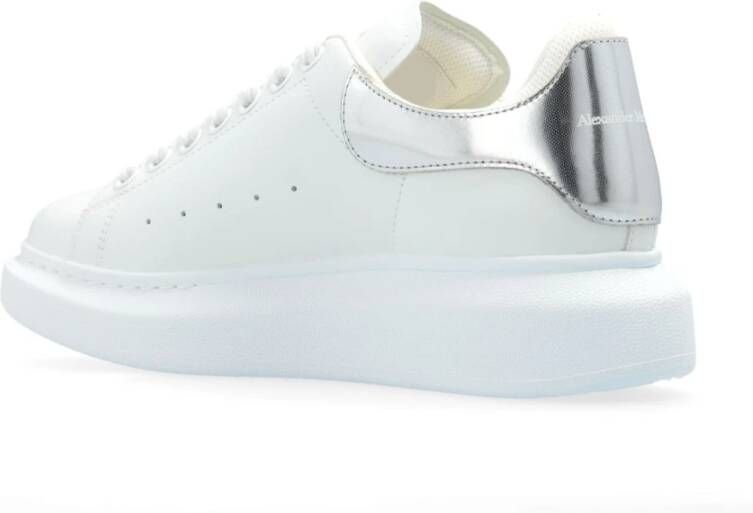 alexander mcqueen Witte Sneakers met Metalen Hiel White Dames