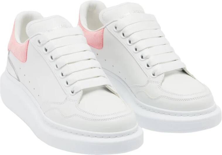 alexander mcqueen Witte Sneakers met Metalen Paneel White Dames