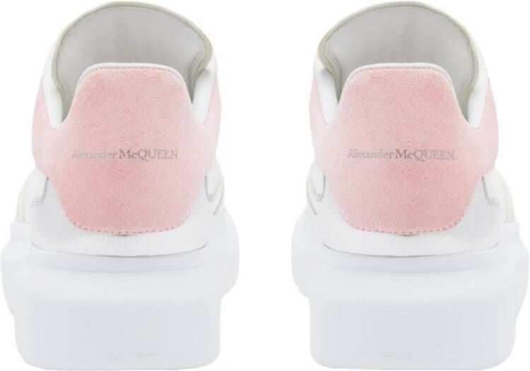 alexander mcqueen Witte Sneakers met Metalen Paneel White Dames