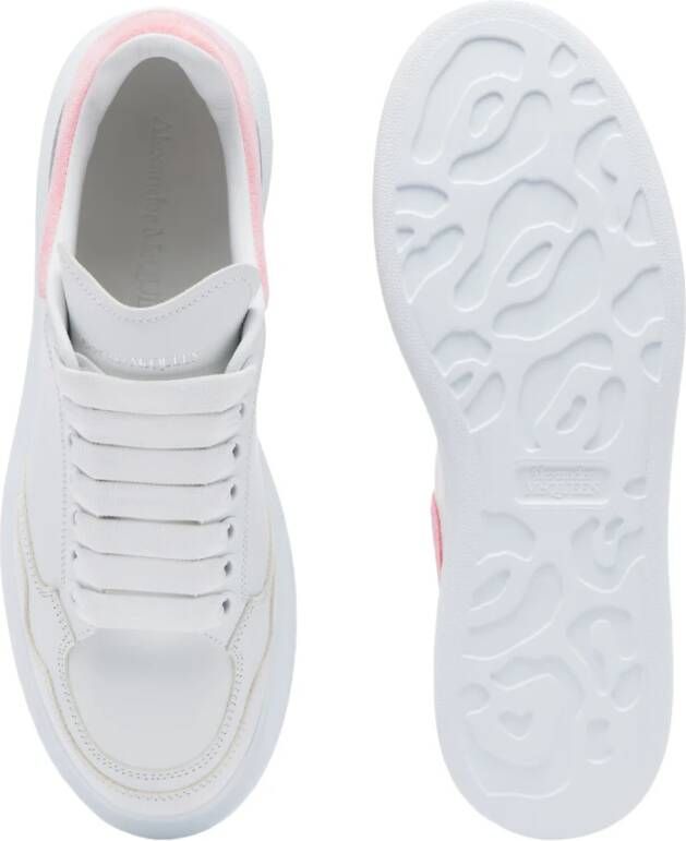 alexander mcqueen Witte Sneakers met Metalen Paneel White Dames