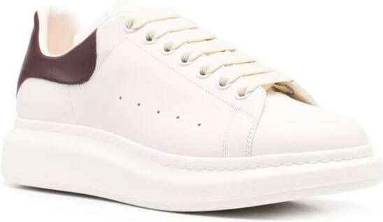 alexander mcqueen Witte Vetersneaker met Rubberen Zool White Heren