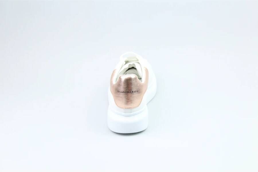 alexander mcqueen Witte Roze Gouden Sneaker met Grote Veters White Dames