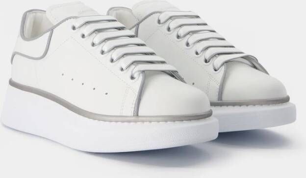 alexander mcqueen Wit Zilver Oversized Sneakers White Dames