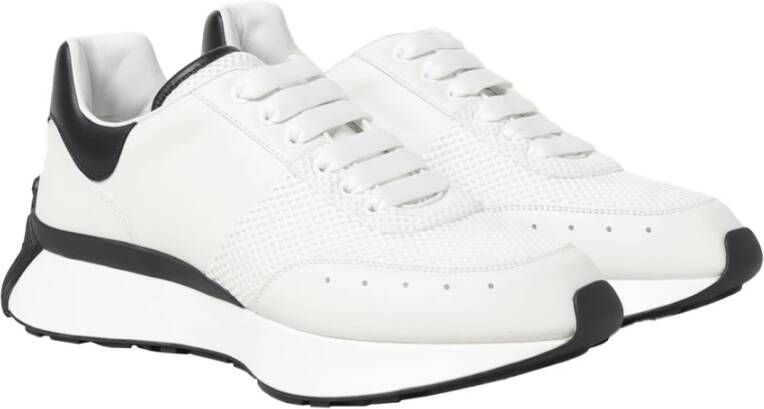 alexander mcqueen Zwart Wit Leren Sneakers White Heren