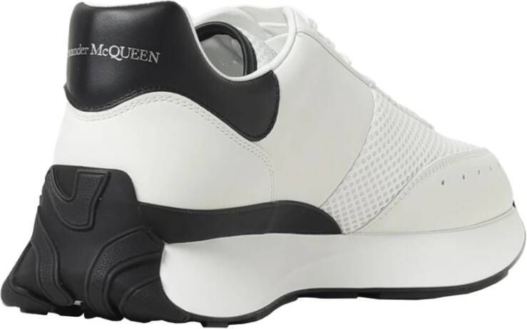 alexander mcqueen Zwart Wit Leren Sneakers White Heren