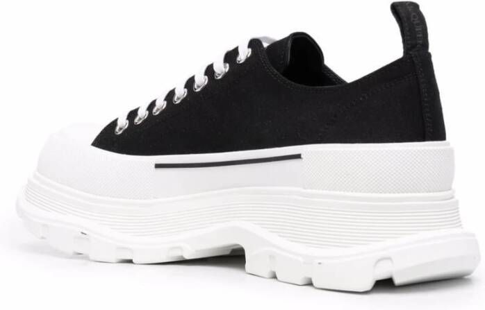 alexander mcqueen Zwart en Wit Tread Slick Sneakers Black Heren