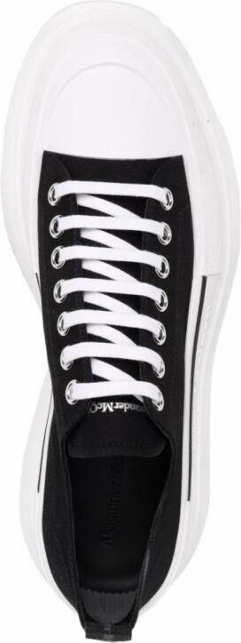 alexander mcqueen Zwart en Wit Tread Slick Sneakers Black Heren