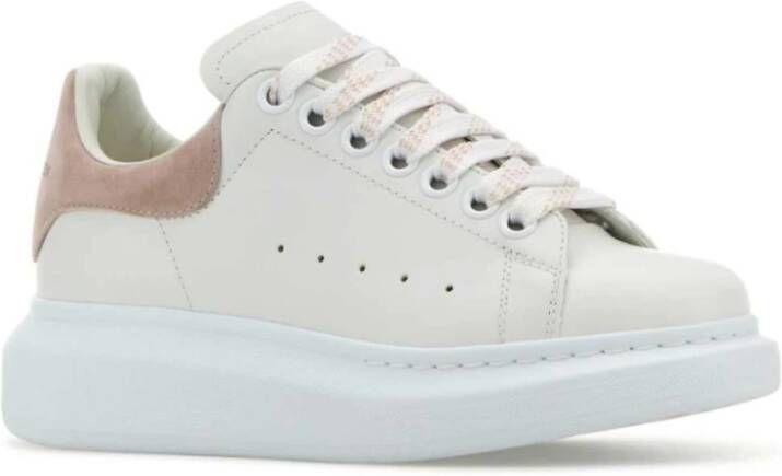 alexander mcqueen Zwarte Canvas Dikke Zool Sneakers White Dames