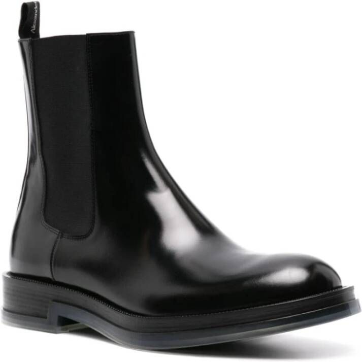 alexander mcqueen Zwarte Chelsea Float Laarzen Black Heren