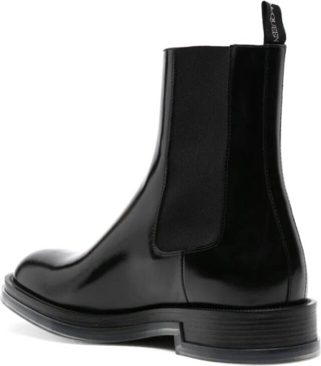 alexander mcqueen Zwarte Chelsea Float Laarzen Black Heren