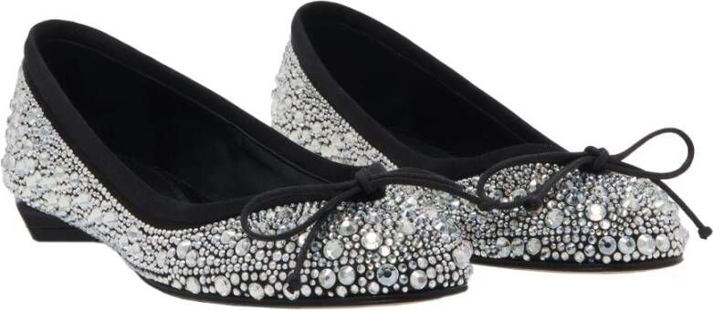 alexander mcqueen Zwarte Kristal Ballerinas Black Dames