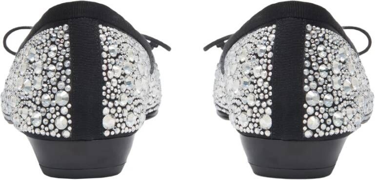 alexander mcqueen Zwarte Kristal Ballerinas Black Dames