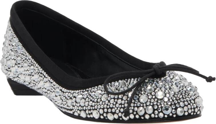 alexander mcqueen Zwarte Kristal Ballerinas Black Dames