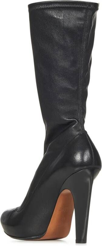 alexander mcqueen Zwarte Leren Instaplaarzen Black Dames