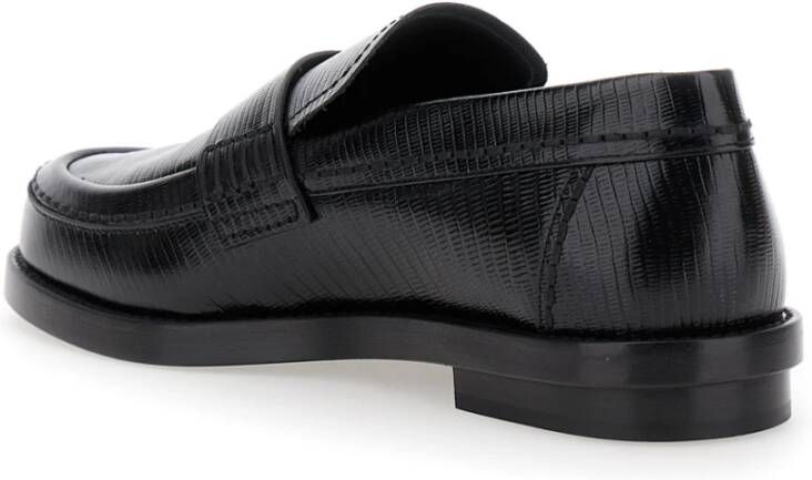 alexander mcqueen Zwarte Leren Instappers Black Heren