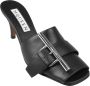 Alexander mcqueen Zwarte leren muiltjes met hoge hak en gesp Black Dames - Thumbnail 2