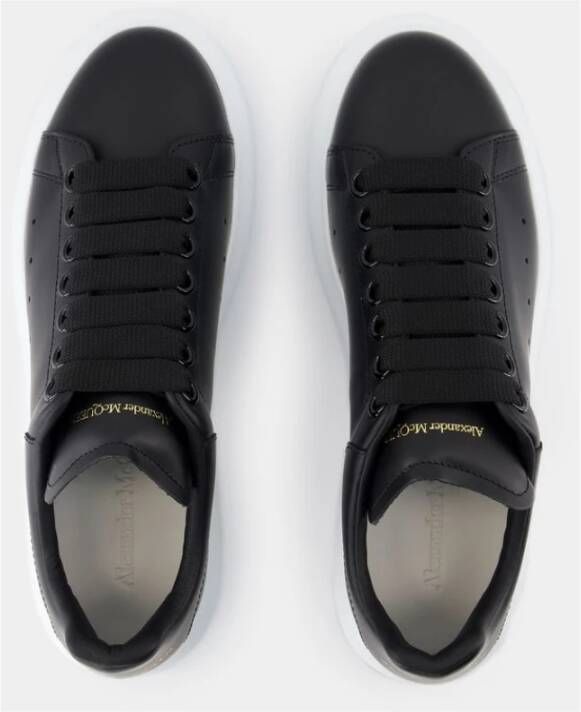 alexander mcqueen Zwarte leren Oversize Sneakers Black Dames