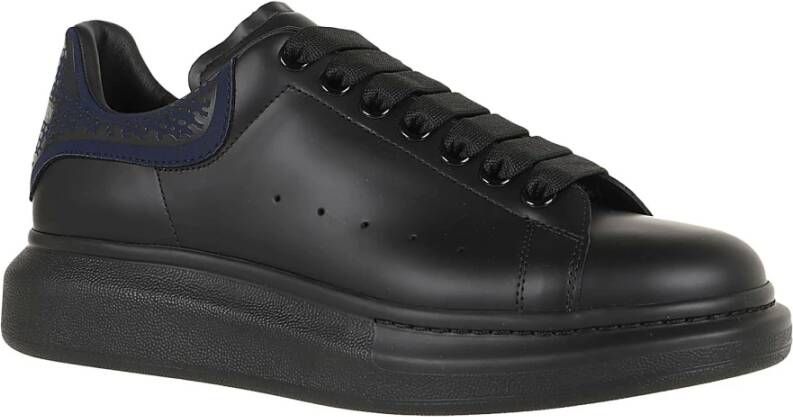 alexander mcqueen Zwarte Leren Oversize Sneakers Black Heren