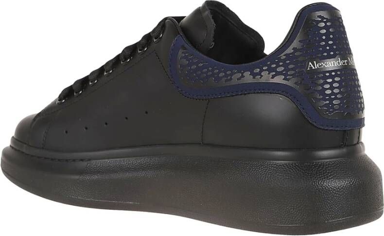 alexander mcqueen Zwarte Leren Oversize Sneakers Black Heren