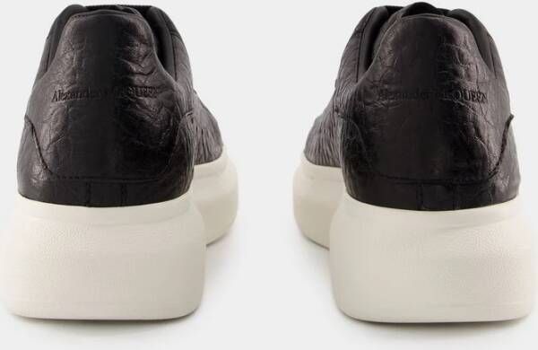 alexander mcqueen Zwarte leren oversized sneakers Black Heren