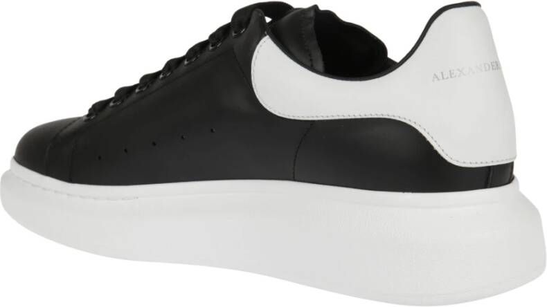 alexander mcqueen Zwarte Leren Sneakers voor Mannen Black Heren